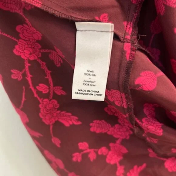 Cinq a Sept Floral Silk Bell Sleeve Flounce Top - Picture 4 of 4